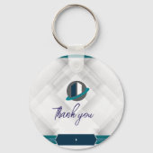 Thank you & Logo white Schlüsselanhänger (Vorderseite)