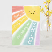 Thank You Lovely Teacher for Shining Card  Karte (Gelbe Blume)