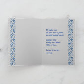 THANK YOU Matron of Honor - BLUE Gowns Dankeskarte (Innenseite)