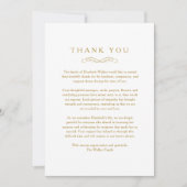 Thank you - Memorial Funeral White Card Dankeskarte (Vorderseite)