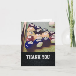 Thank You Men's Billiards Note Card Dankeskarte