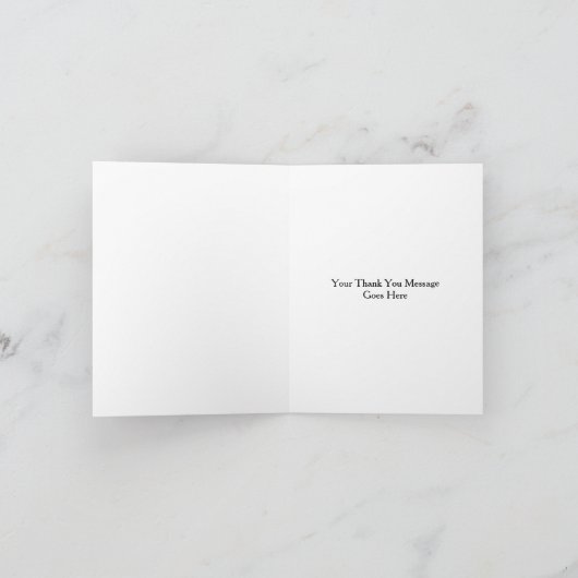 Thank You Men's Excavator Note Card Construction Dankeskarte (Innenseite)