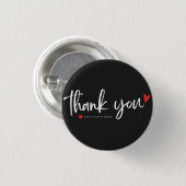 Thank You Minimalist Button Badge (Vorne & Hinten)