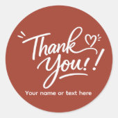 Thank you! modern calligraphy Sticker (Vorderseite)