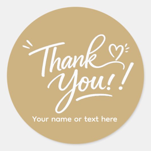 Thank you! modern calligraphy Sticker (Vorderseite)