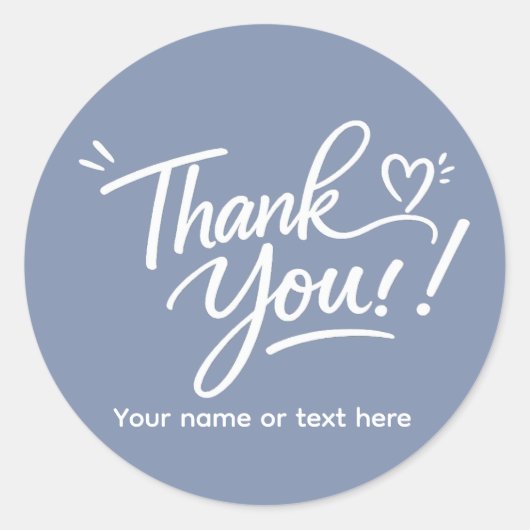 Thank you! modern calligraphy Sticker (Vorderseite)