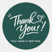 Thank you! modern calligraphy Sticker (Vorderseite)