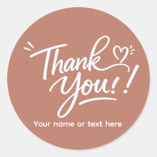 Thank you! modern calligraphy Sticker