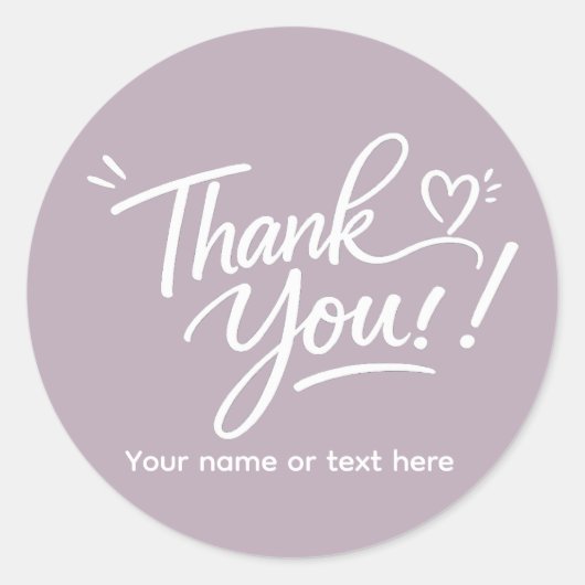 Thank you! modern calligraphy Sticker (Vorderseite)