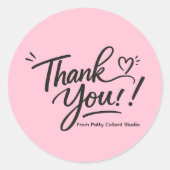 Thank you! modern calligraphy Sticker (Vorderseite)