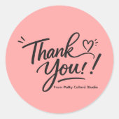 Thank you! modern calligraphy Sticker (Vorderseite)