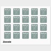 Thank You Modern Sage Wedding Stickers (Blatt)
