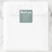 Thank You Modern Sage Wedding Stickers (Tasche)