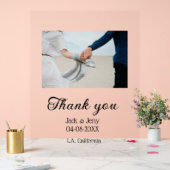 Thank you modern simple wedding couple name messag acrylschild (Hochzeit)
