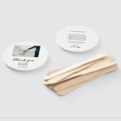 Thank you modern simple wedding couple name messag fächer (Non-assembled)