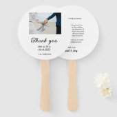 Thank you modern simple wedding couple name messag fächer (Vorne und Hinten)