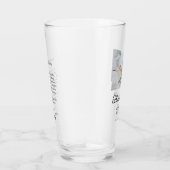 Thank you modern simple wedding couple name messag glas (Rechts)