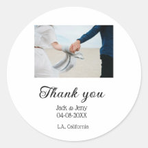 Thank you modern simple wedding couple name messag