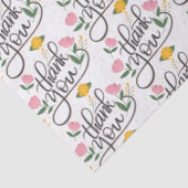 Thank you-Modern typography & floral accents Seidenpapier (Detail)