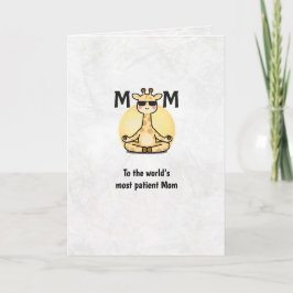 Thank You Mom Giraffe Yoga Mother’s Day Greeting  Karte