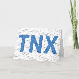 Thank You Morse Code Card Feiertagskarte