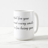 thank you Mug 15oz Kaffeetasse (VorderseiteRechts)