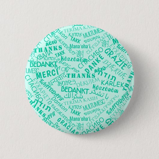 Thank You ! - Multi Language - International World Button (Vorderseite)