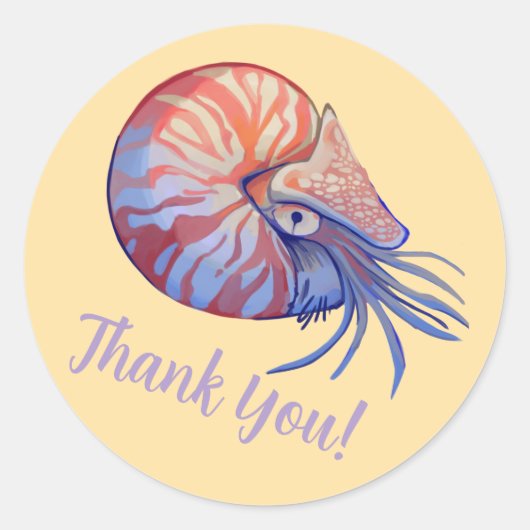 Thank you, Nautilus, Runder Aufkleber (Vorderseite)