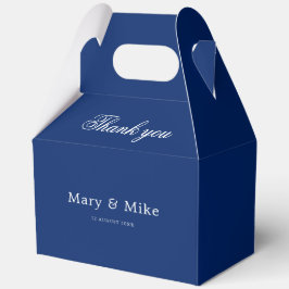 Thank You Navy Gable Favor Box for Weddings Events Geschenkschachtel