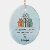 Thank You Neighbours Next Door Friend Appreciation Keramik Ornament (Rechts)