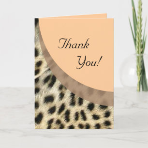 Thank You Note or Greeting Card Leopard Print Dankeskarte