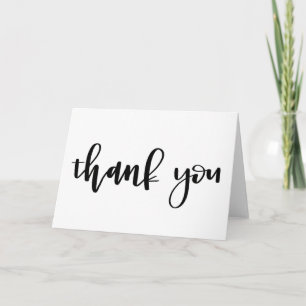 Thank You Note Wird Handlettered Calligraphy Karte