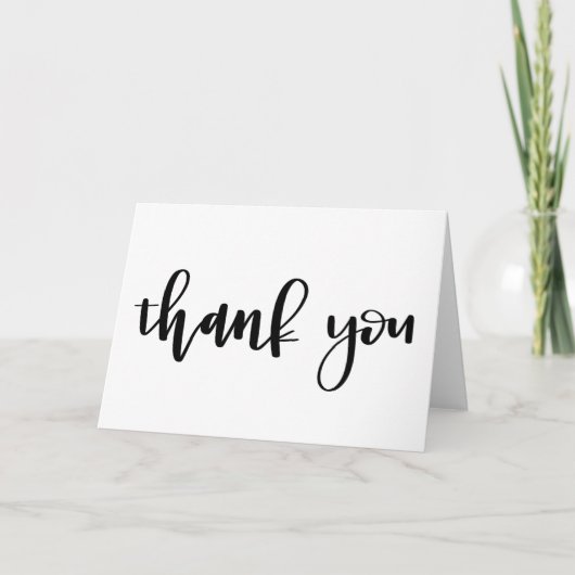Thank You Note Wird Handlettered Calligraphy Karte (Vorderseite)
