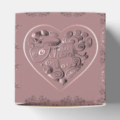 "Thank you" on dusty rose Geschenkschachtel (Oben)