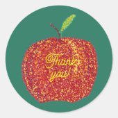 Thank you on Pointillism Apple Stickers (Vorderseite)