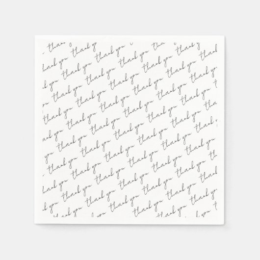 Thank You Paper Napkins Script Serviette (Vorderseite)