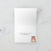 Thank you Party Lights on Gray Wood Dankeskarte (Innenseite)