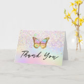 thank you pastel butterfly karte (Gelbe Blume)