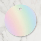 Thank You Pastel Magical Unicorn Birthday Geschenkanhänger (Rückseite)