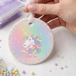 Thank You Pastel Magical Unicorn Birthday Geschenkanhänger