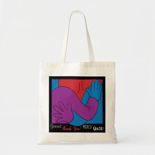 Thank You Personalize Budget Tote Bag Tragetasche (Vorne)