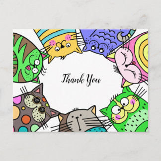 Thank You Pet Cat Frame Postkarte