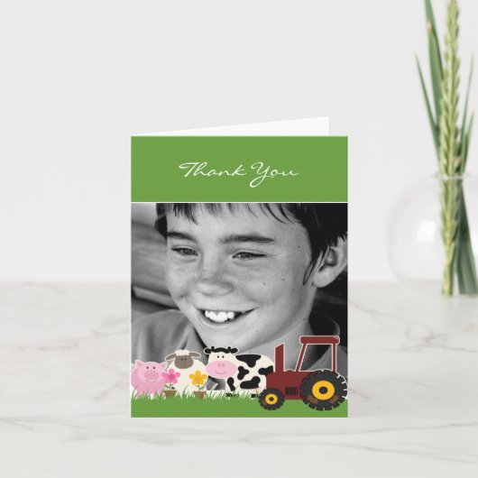 Thank You Photo Farm Card Dankeskarte (Vorderseite)
