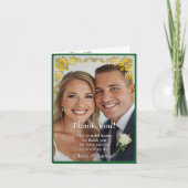 Thank You - Photo on Emerald Green & Gold Dankeskarte (Vorderseite)