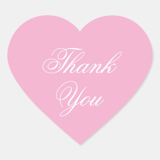 Thank You Pink Girly Sticker (Vorderseite)