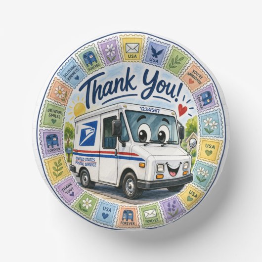 Thank you Postal Workers  Pappteller (Vorderseite)