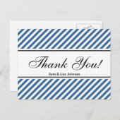 Thank you postcards Wird Blue Strip Postkarte (Vorne/Hinten)
