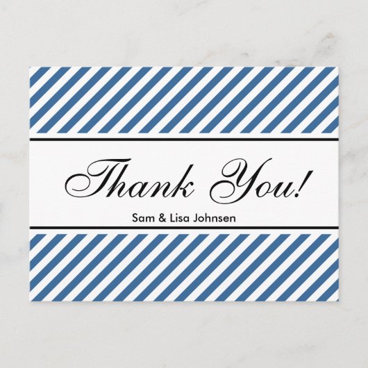 Thank you postcards Wird Blue Strip Postkarte (Vorderseite)