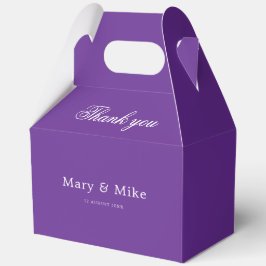 Thank You Purple Gable Favor Box for Any Occasion Geschenkschachtel