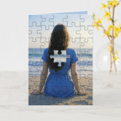 Thank You Puzzle Piece Missing Karte (Gelbe Blume)